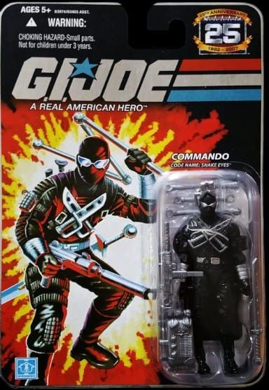 NAKE EYES NINJA COMMANDO G.I. JOE 25TH ANNIVERSARY HASBRO Ed 2008