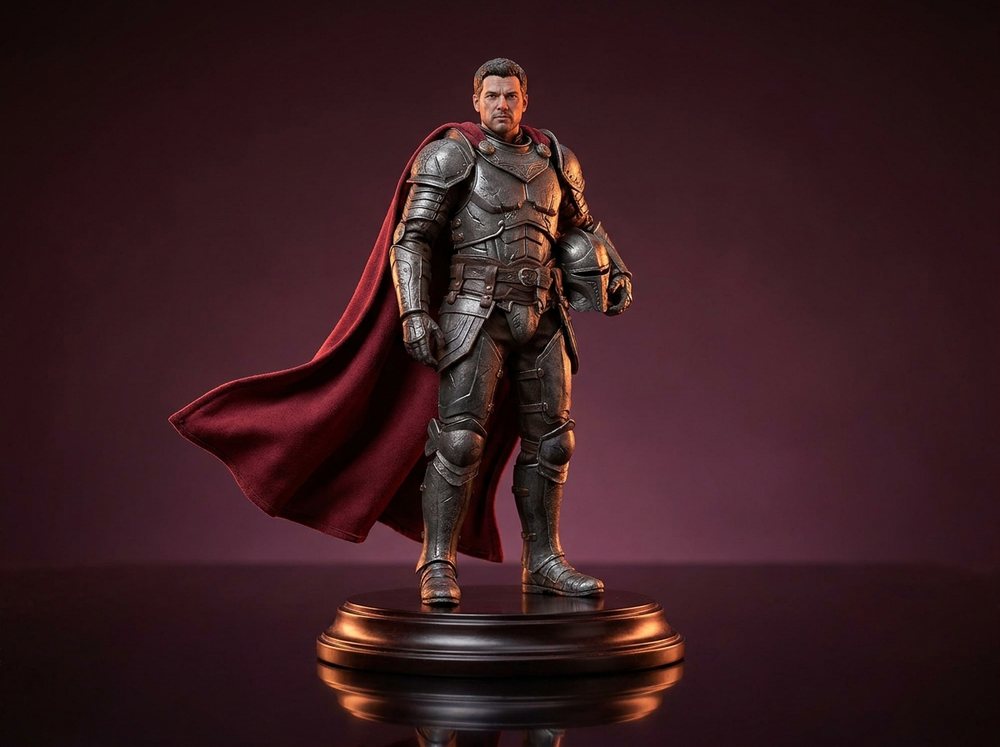 Premium 1/6 scale collectible armored warrior figure on a dark pedestal